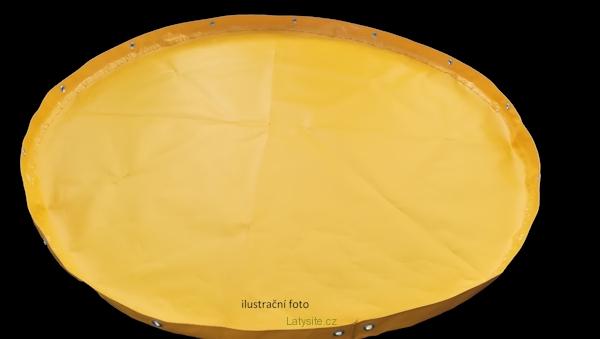 Krycia plachta na sypač Ø 1,3 m - PVC 600 g/m2, lem 15 cm, žltá
