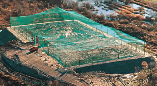 Sieť na skládky PP 3 mm, oko 45 mm, 4x25 m