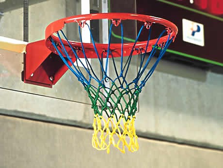 Basketbalová sieť PP, 4 mm, trojfarebná, tréninková
