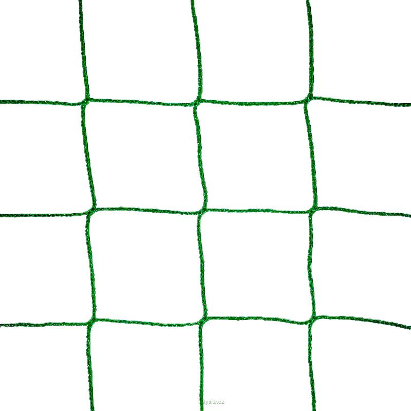 Bezuzlová ochranná sieť PE 3 mm, oko 100 mm - zelená